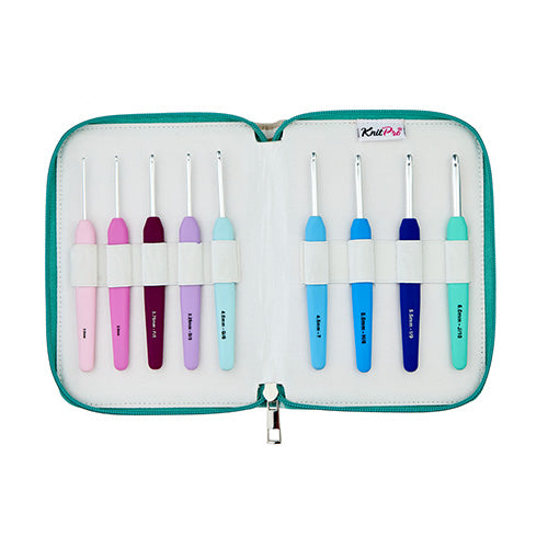 Knitpro Waves Deluxe Crochet Hook (x9) Set image 0