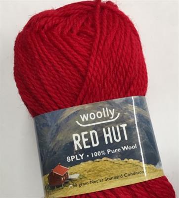 Red Hut 8 Ply Wool 50g image 0