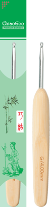 ChiaoGoo Metal Head Bamboo Crochet Hooks image 0