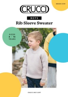 Crucci Pattern - Boy's 8 Ply Sweater Rib Detail Sleeve 2109 image 0