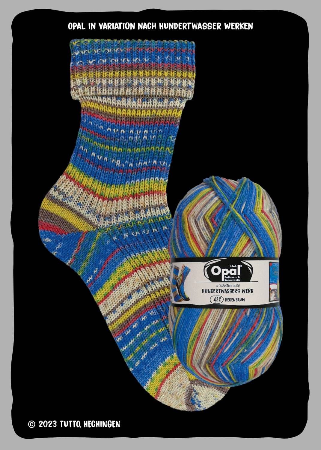 Opal Sock Hunderwasser Edition 4 100g image 8