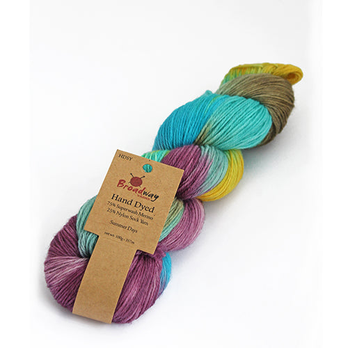 Broadway Hand Dyed Merino Sock Yarn 100g image 2