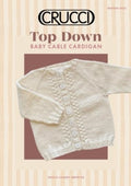 Crucci Pattern 2322 Top Down Cable Baby Cardigan image 0