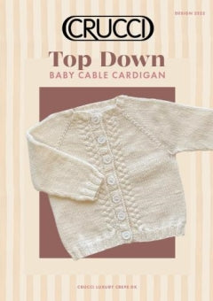 Crucci Pattern 2322 Top Down Cable Baby Cardigan image 0