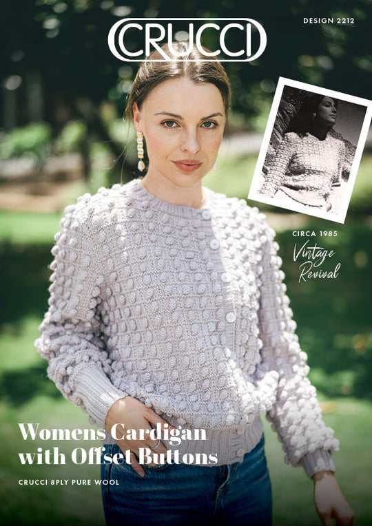 Crucci Pattern - Women's Cardi Offset Buttons 2212 image 0