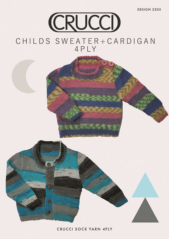 Crucci Pattern - Childs Sweater + Cardigan 4ply 2205 image 0