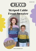 Crucci Pattern 2301 Childs Striped Cable Sweater image 0