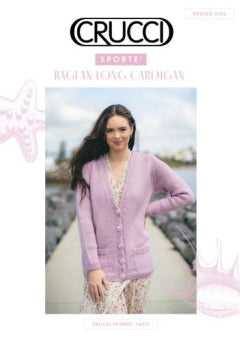 Crucci Pattern - 14ply Long Raglan Cardigan 2102 image 0