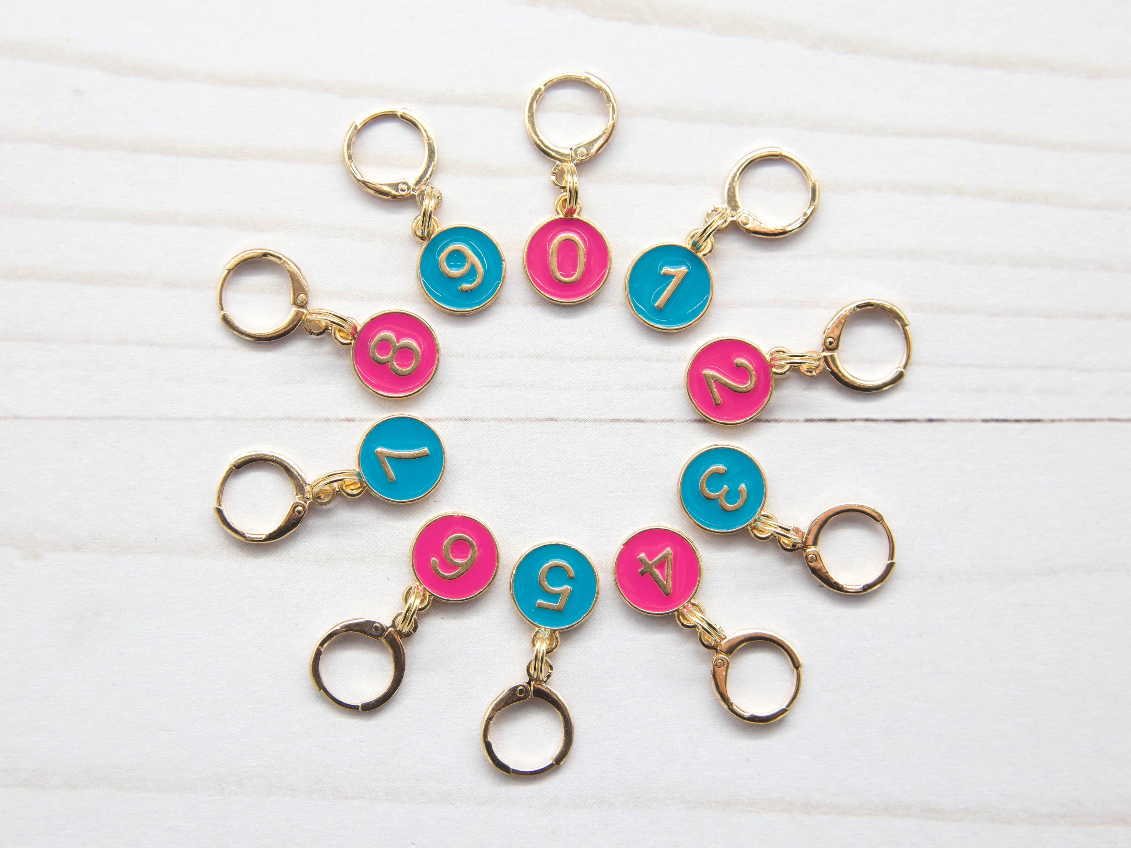 Fox & Pine Stitches - 0-9 Number Counting Stitch Markers