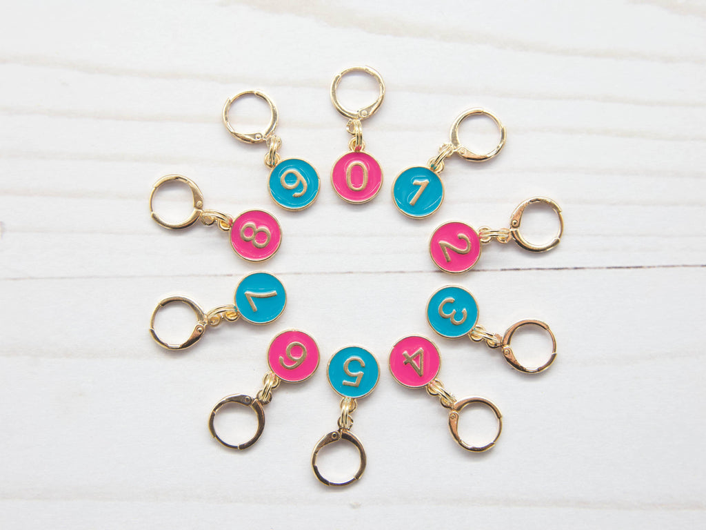Fox & Pine Stitches - 0-9 Number Counting Stitch Markers
