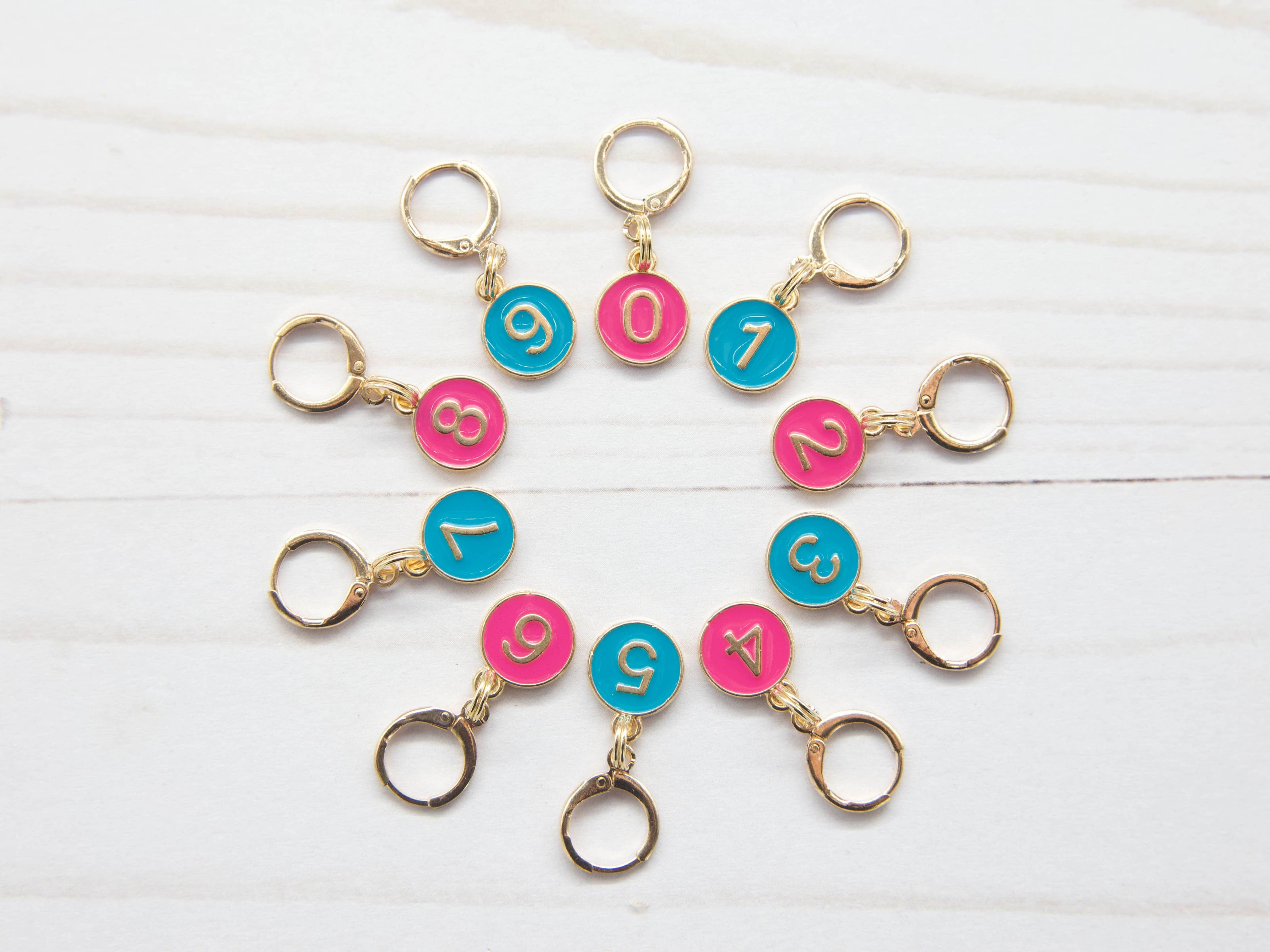 Fox & Pine Stitches - 0-9 Number Counting Stitch Markers