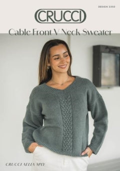 Crucci Pattern - V Neck Cable Sweater 2305 image 0