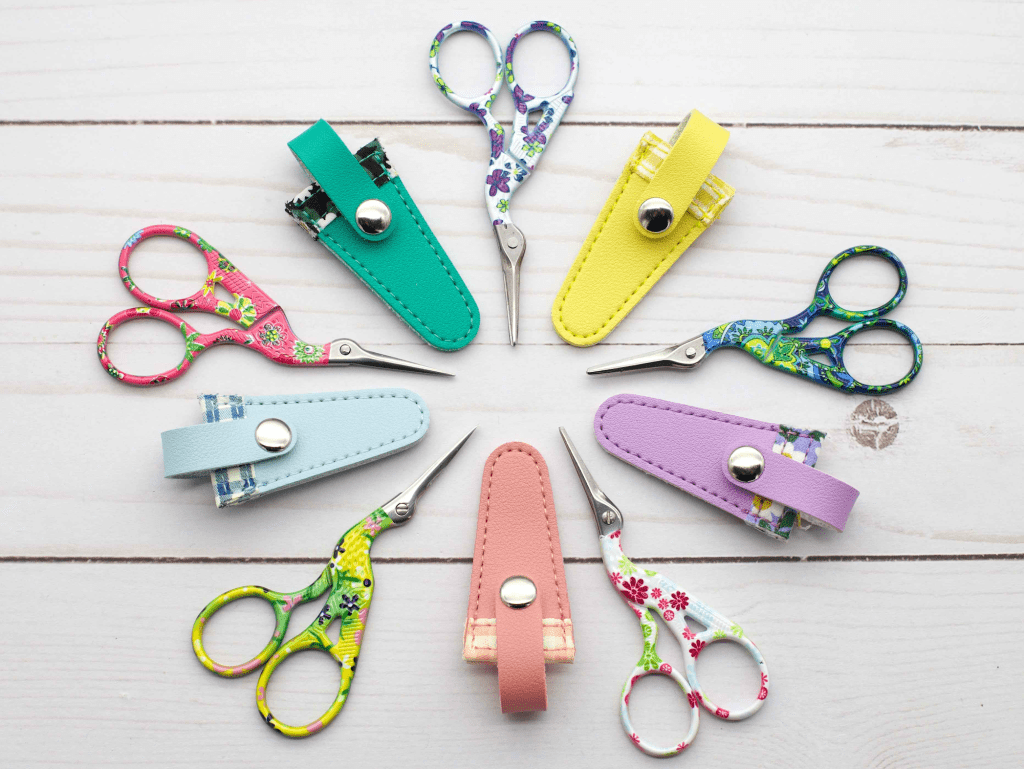 Fox & Pine Stitches - Colourful Scissors & Sheath image 0