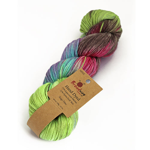 Broadway Hand Dyed Merino Sock Yarn 100g image 0
