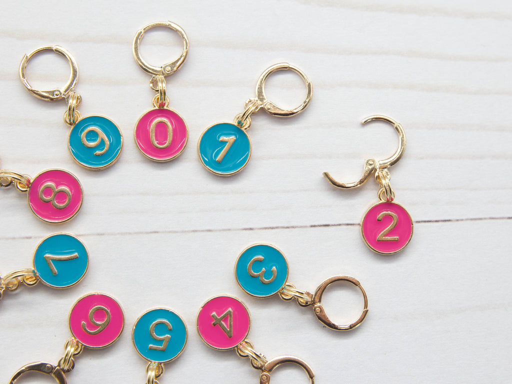 Fox & Pine Stitches - 0-9 Number Counting Stitch Markers