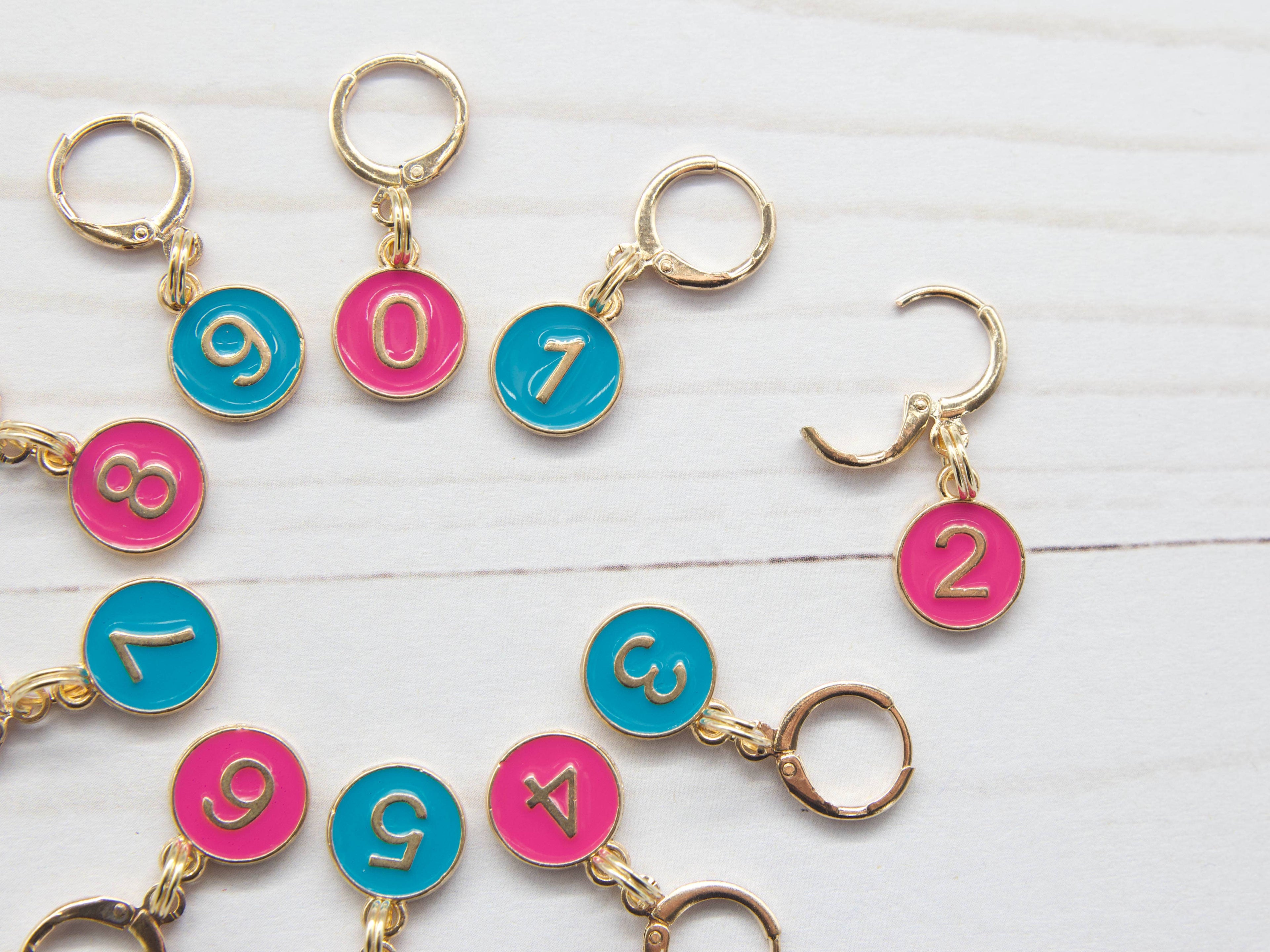 Fox & Pine Stitches - 0-9 Number Counting Stitch Markers