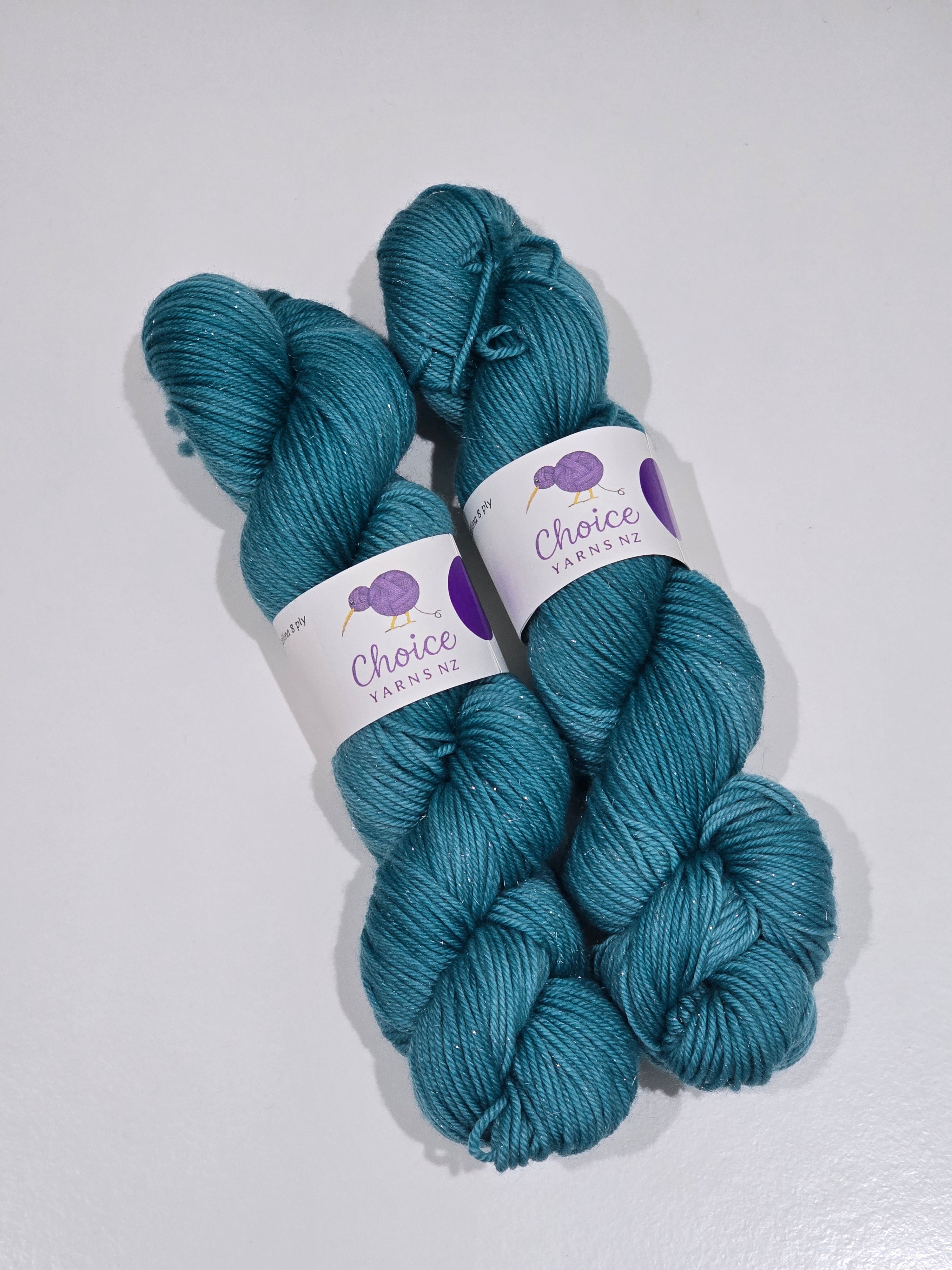 Choice Yarns NZ 8ply Merino Silver Sparkle Sock image 3