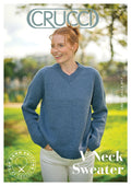 Crucci Pattern - V Neck Top Down Sweater 2411