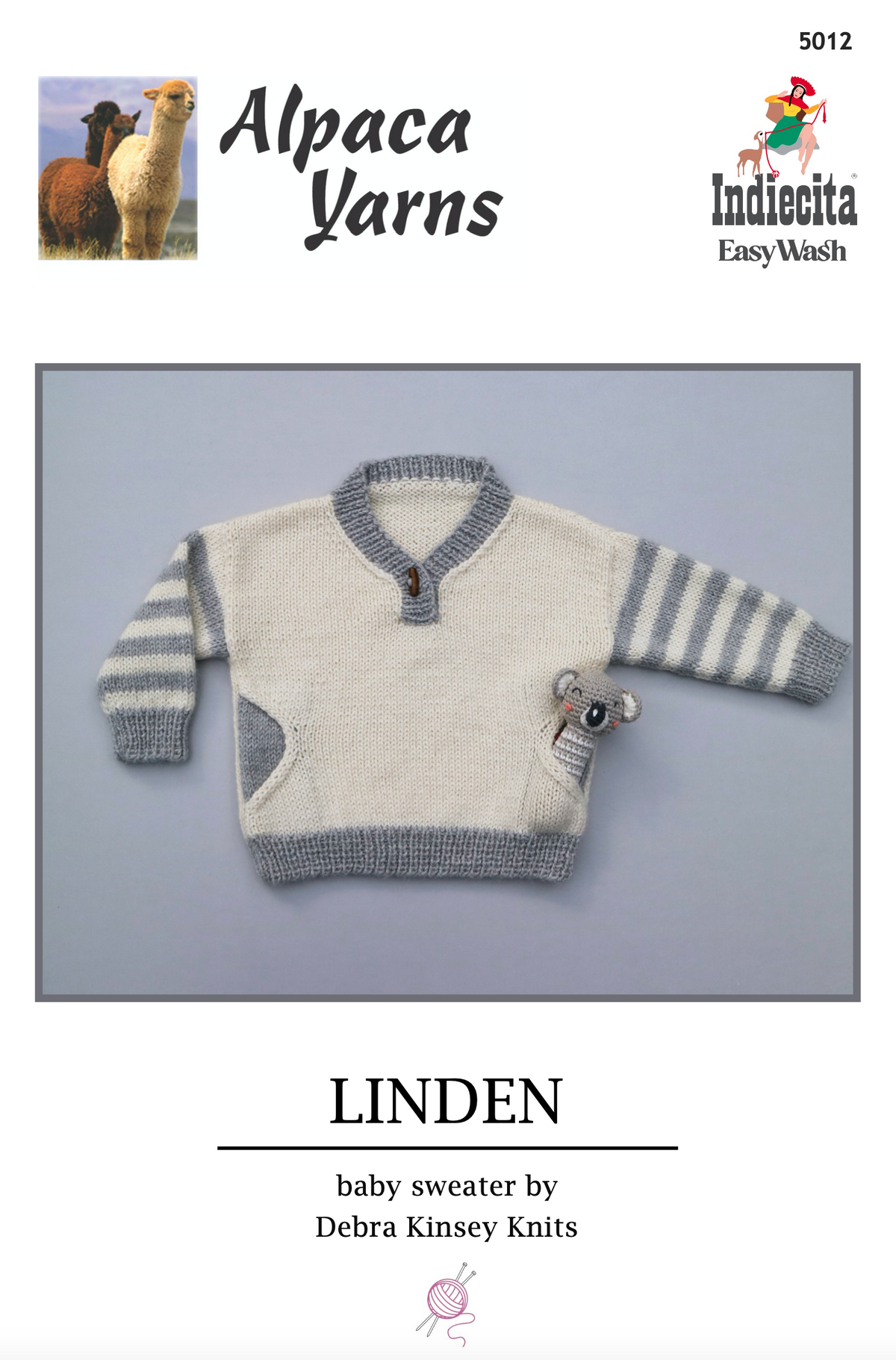 Alpaca Yarns Pattern - Linden Baby Sweater 5012