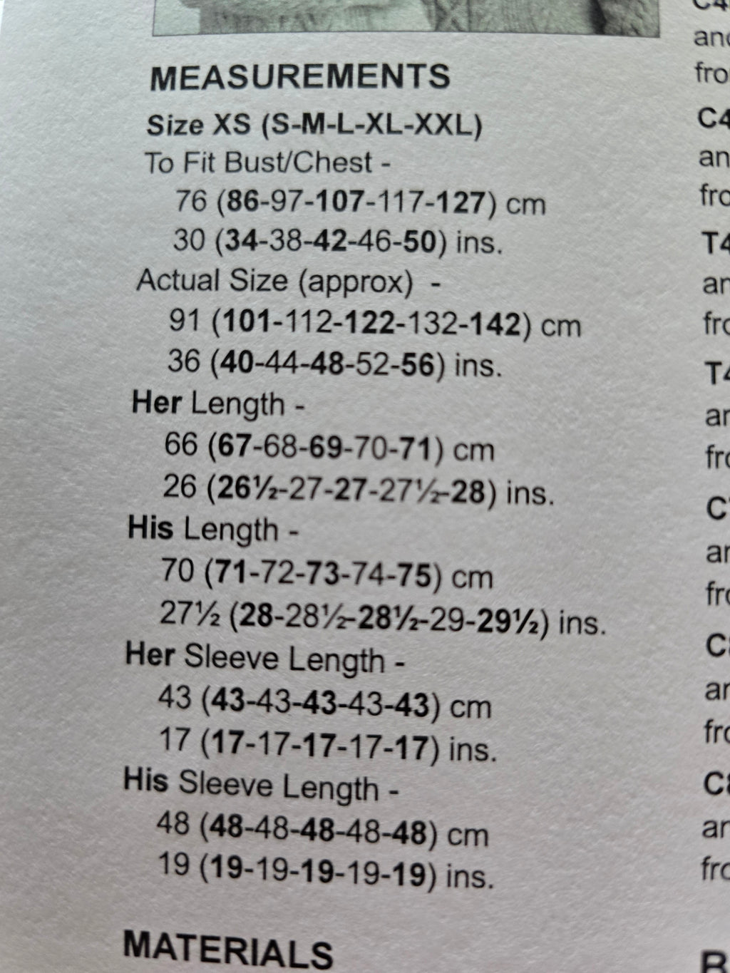 Crucci Pattern - His & Hers Sweaters 1405