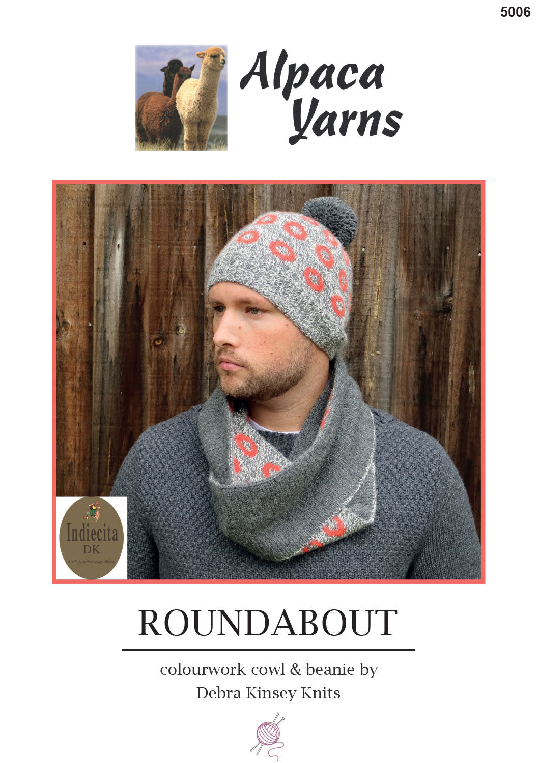 Alpaca Yarns Pattern - Roundabout Cowl & Beanie 5006