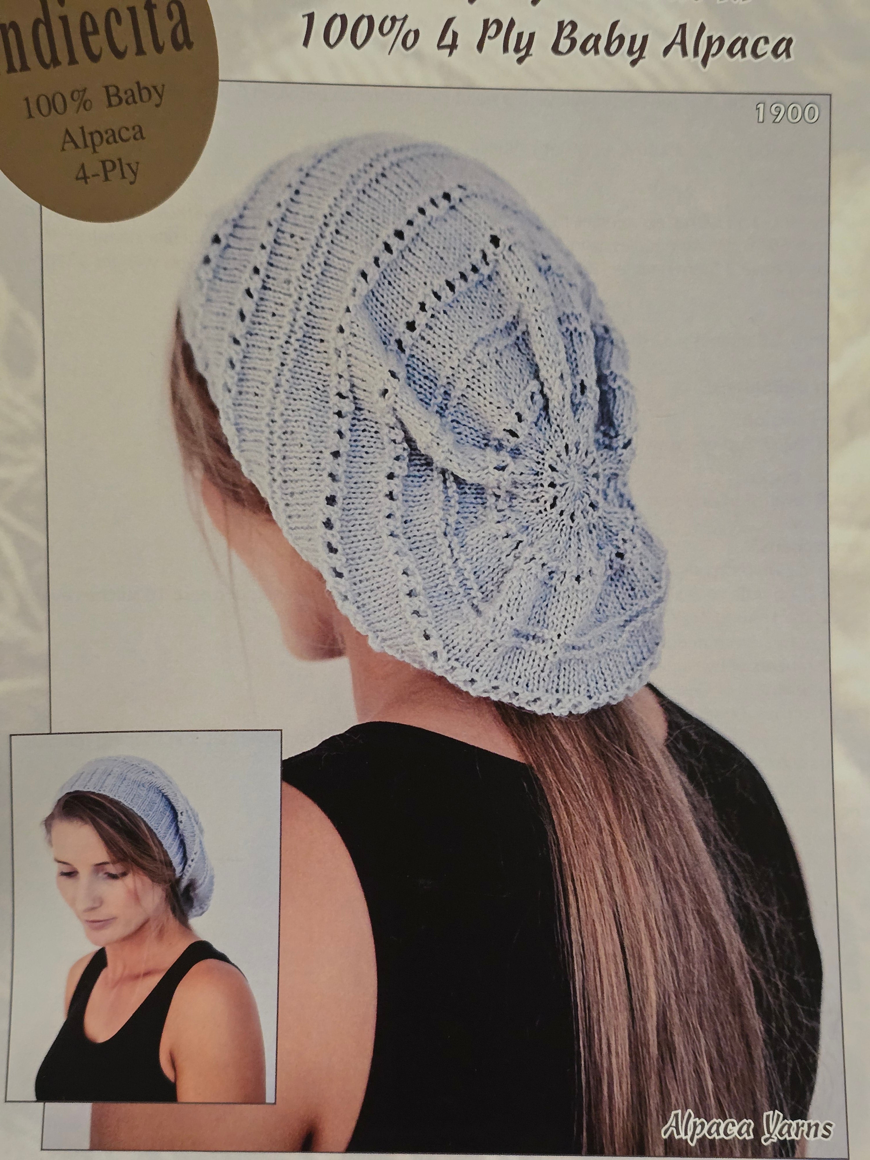 Alpaca Yarns Pattern - Slouchy Eyelet Hat 1900