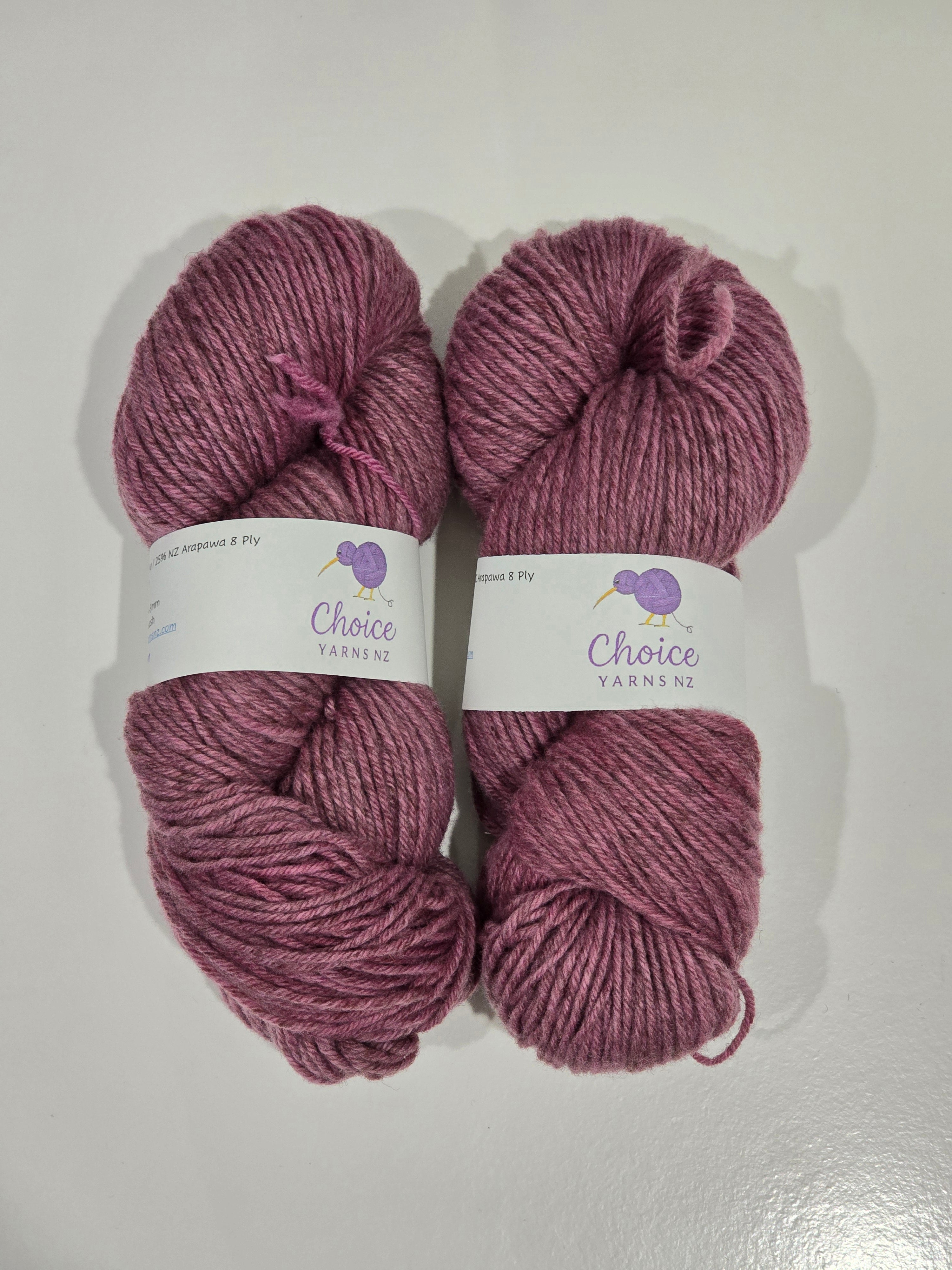 Choice Yarns NZ 8ply Merino/Arapawa 100g