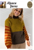 Alpaca Yarns Pattern - Stripe Sweater 1138