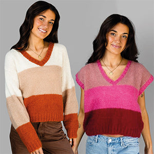 Alpaca Yarns Pattern - Texture Sweater or Vest 1417