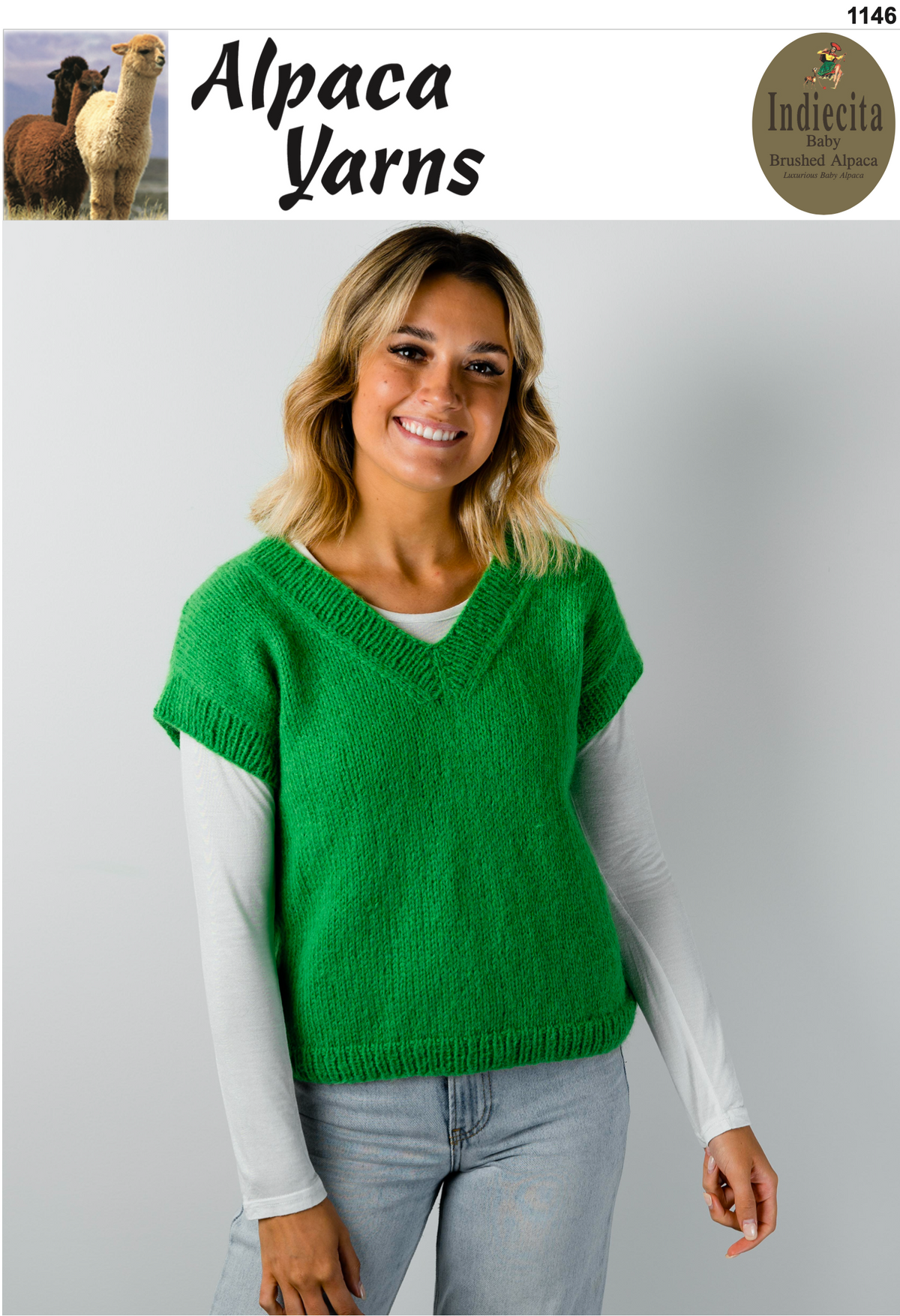 Alpaca Yarns Pattern - Modern Vest 1146