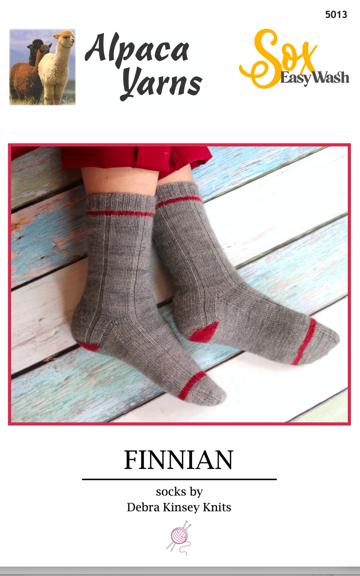 Alpaca Yarns Pattern - Finnian Socks 5013