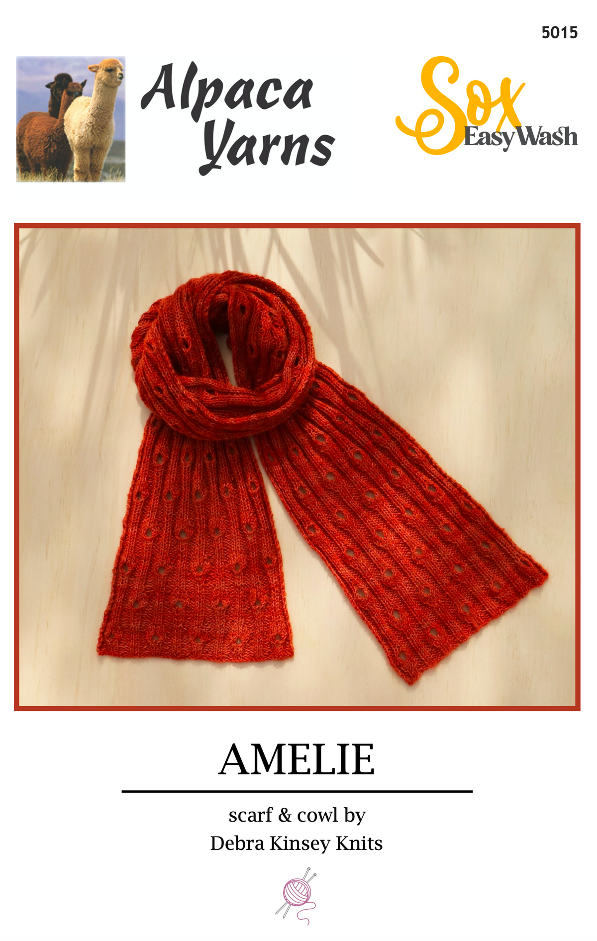 Alpaca Yarns Pattern - Amelie Scarf & Cowl 5015
