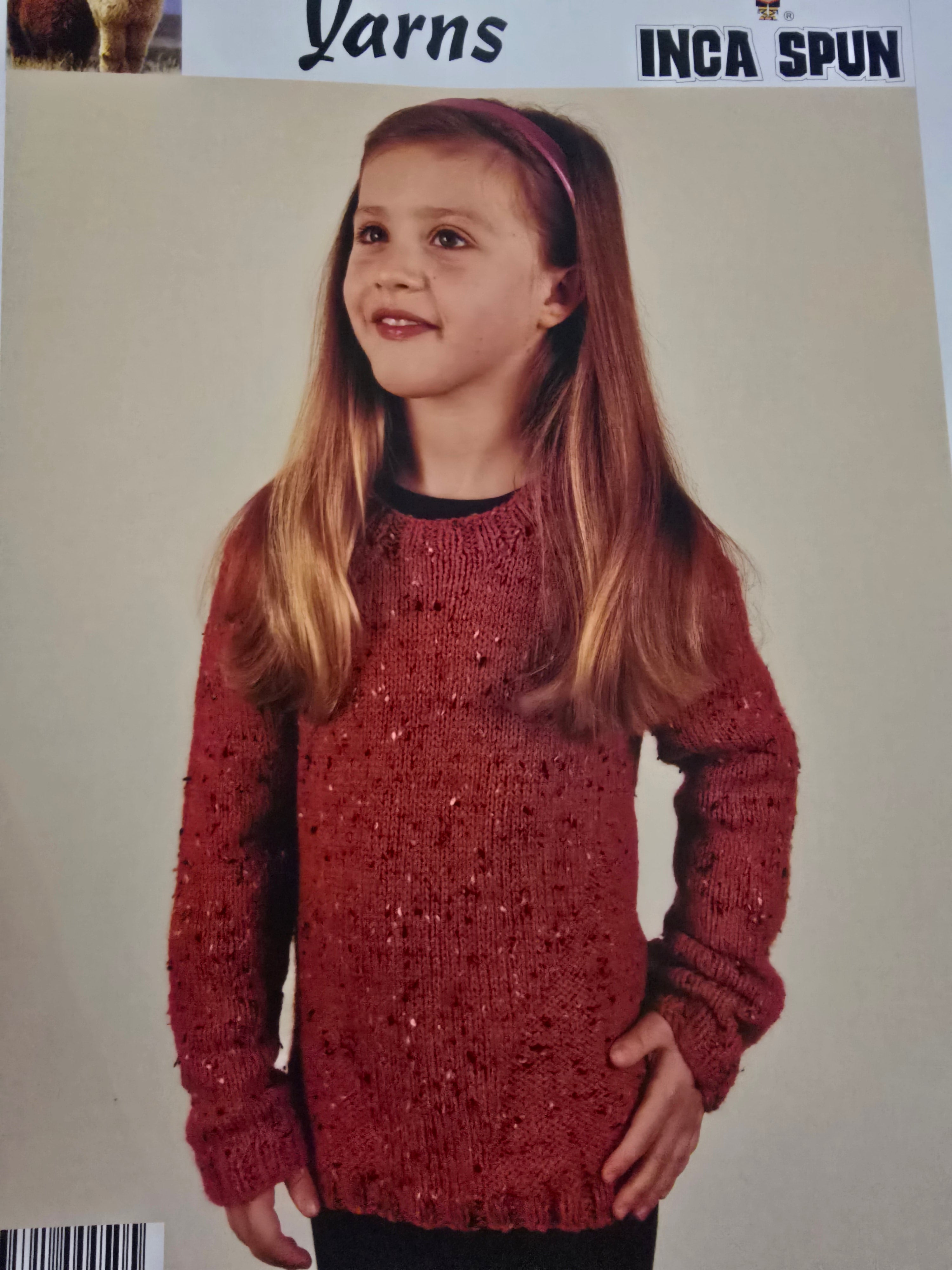 Alpaca Yarns Pattern - Child's Texture Sweater 1218