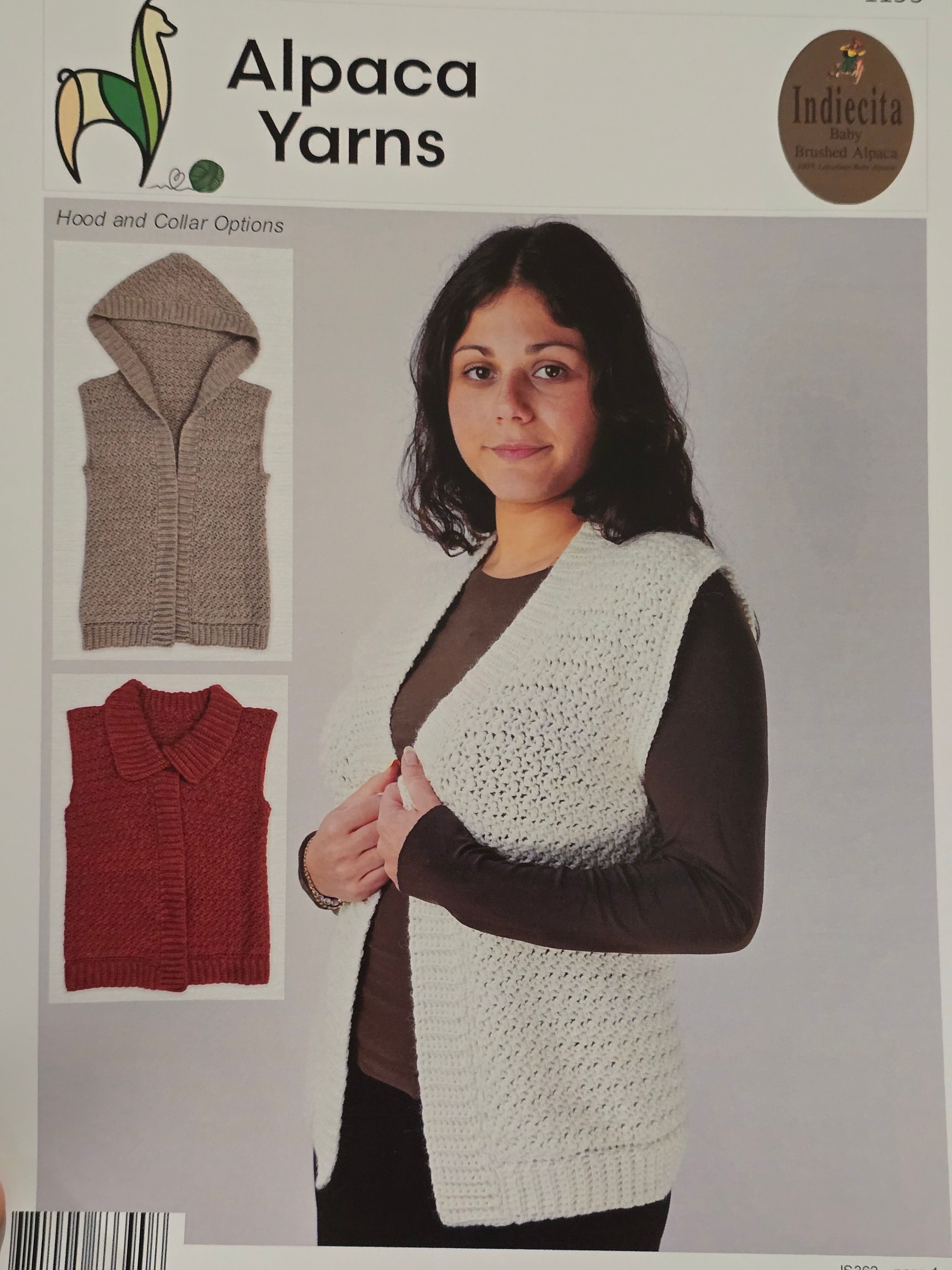 Alpaca Yarns Pattern - Crochet Vest With Options 1153