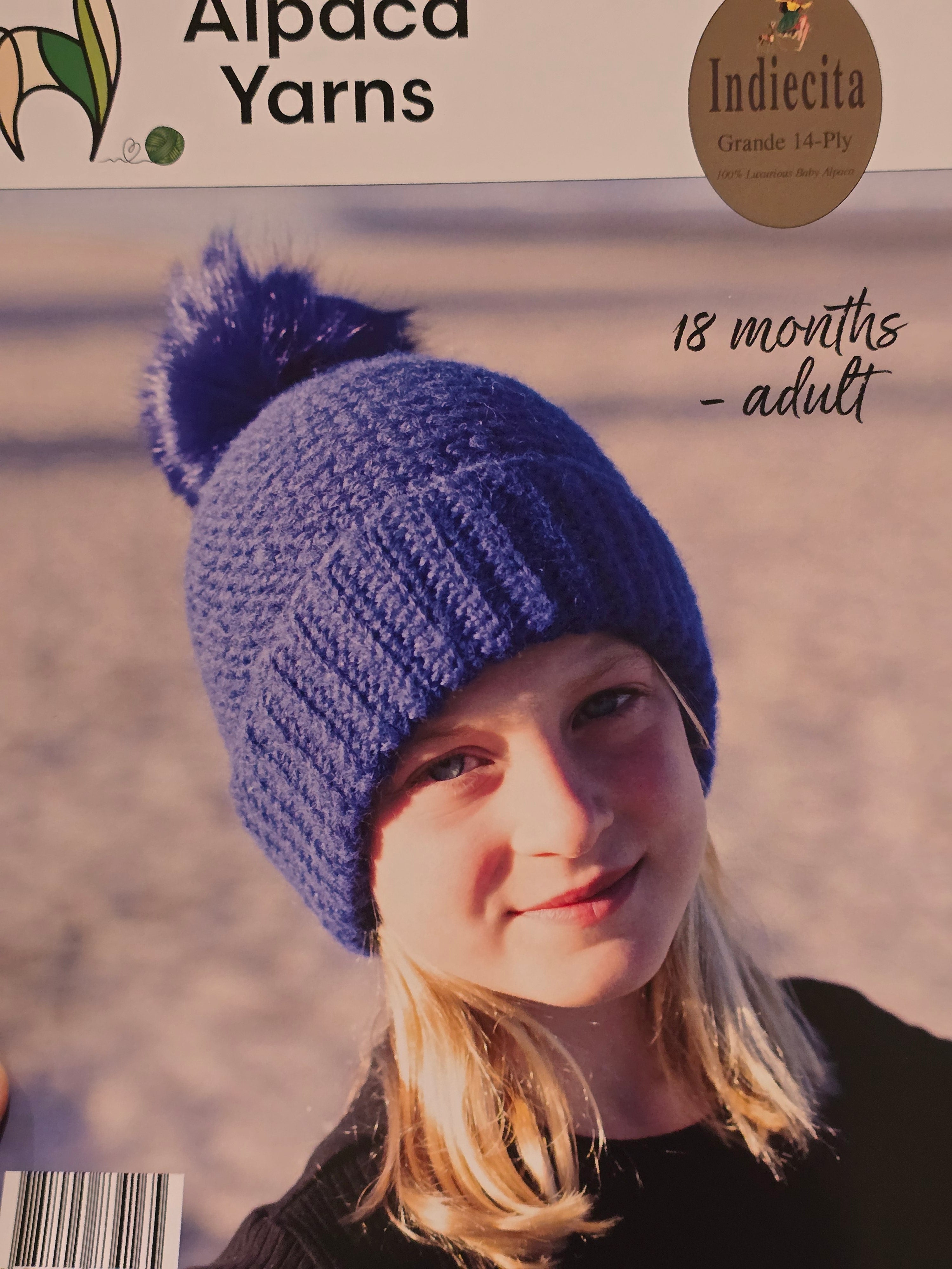 Alpaca Yarns Pattern - Crochet Pompom Hat 1151