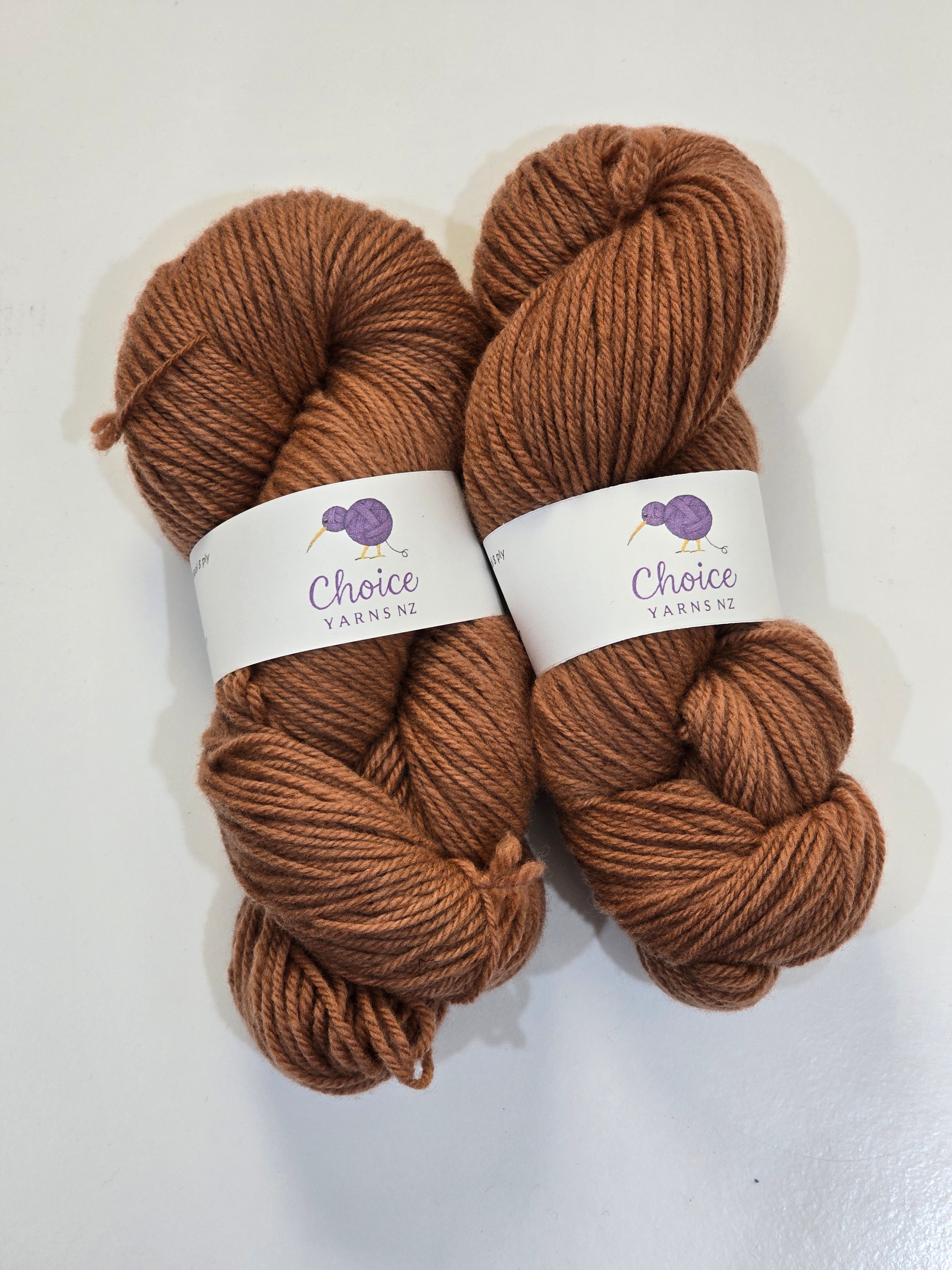 Choice Yarns NZ 8 Ply Polwarth Woollen Spun 100g