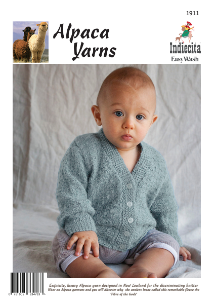 Alpaca Yarns Pattern - Baby Cardigan & Hat 1911
