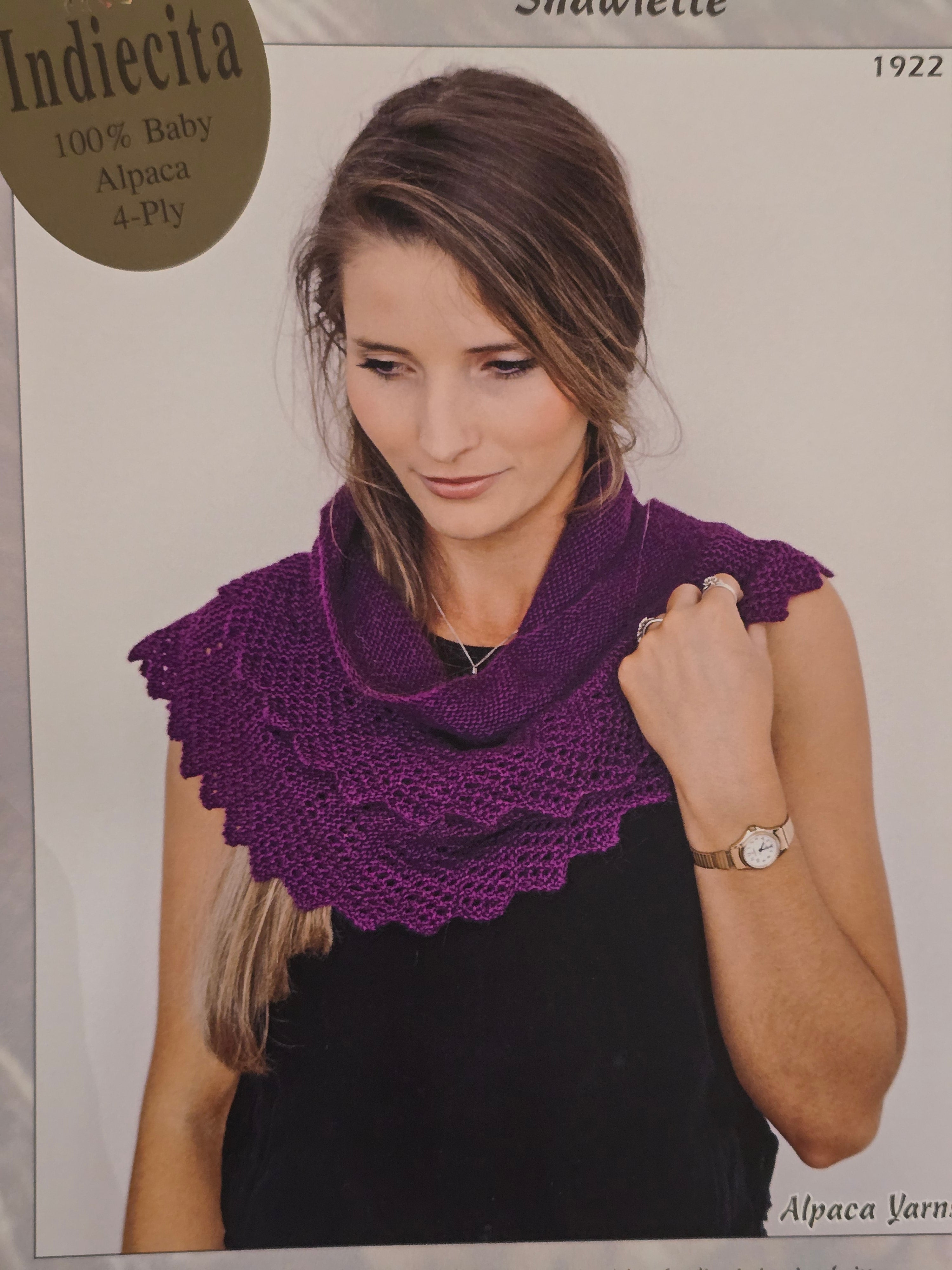 Alpaca Yarns Pattern - Shawlette 1922