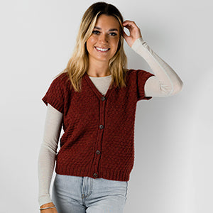 Alpaca Yarns Pattern - DK Texture Vest 1552