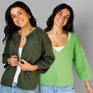 Alpaca Yarns Pattern - Blousy Jumper & Cardigan 1418