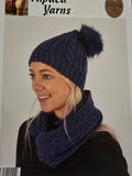 Alpaca Yarns Pattern - DK Cable Beanie & Cowl 1538