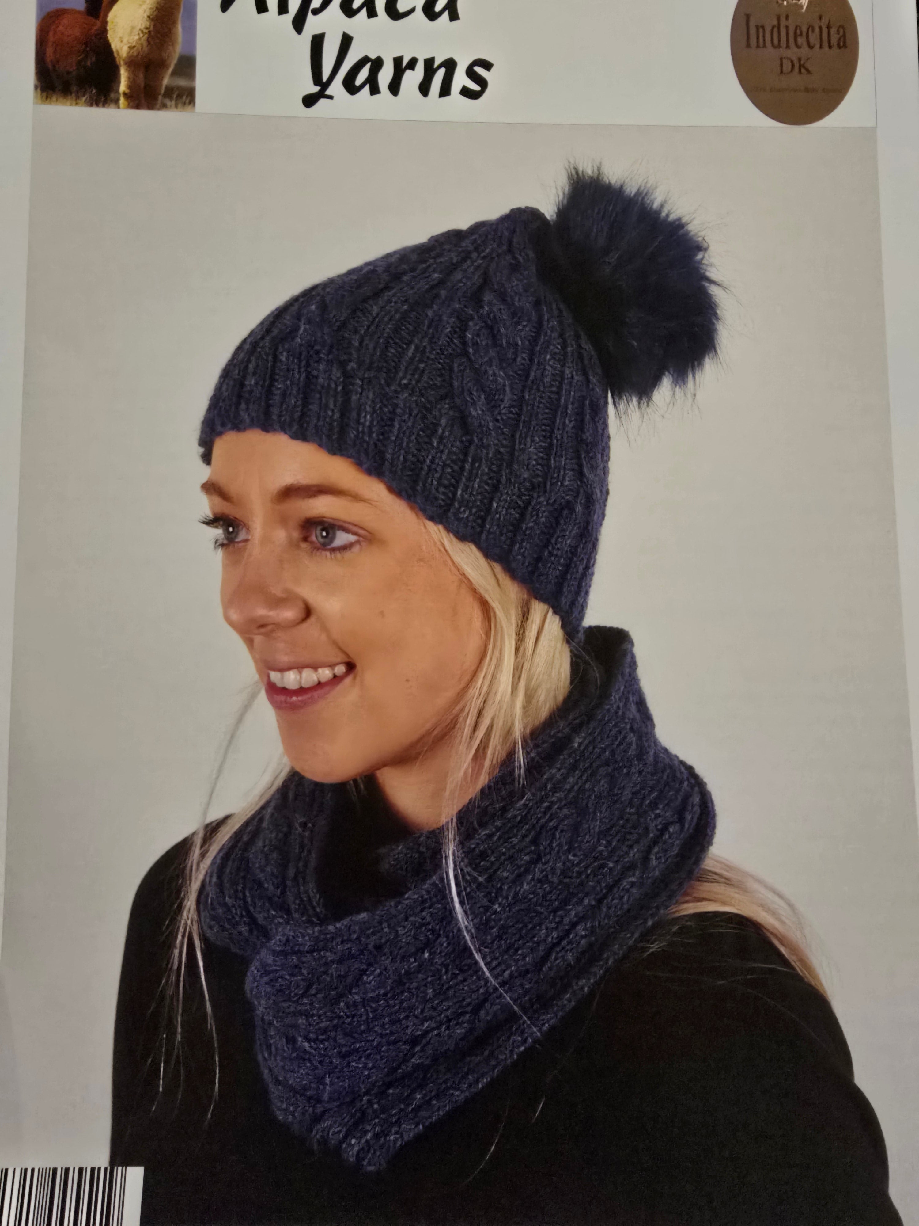 Alpaca Yarns Pattern - DK Cable Beanie & Cowl 1538