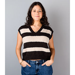 Alpaca Yarns Pattern - Chainette Stripe V Vest