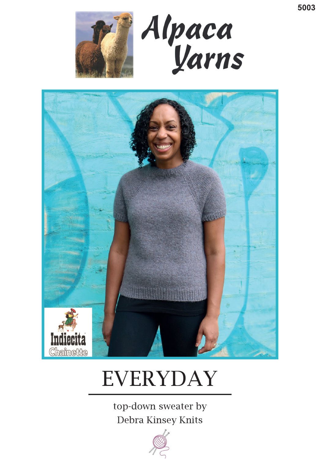 Alpaca Yarns Pattern - Everyday Top Down Sweater 5003