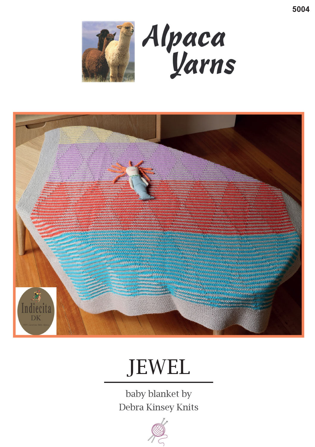 Alpaca Yarns Pattern - Jewel Baby Blanket 5004