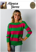 Alpaca Yarns Pattern - Striped Sweater 1144