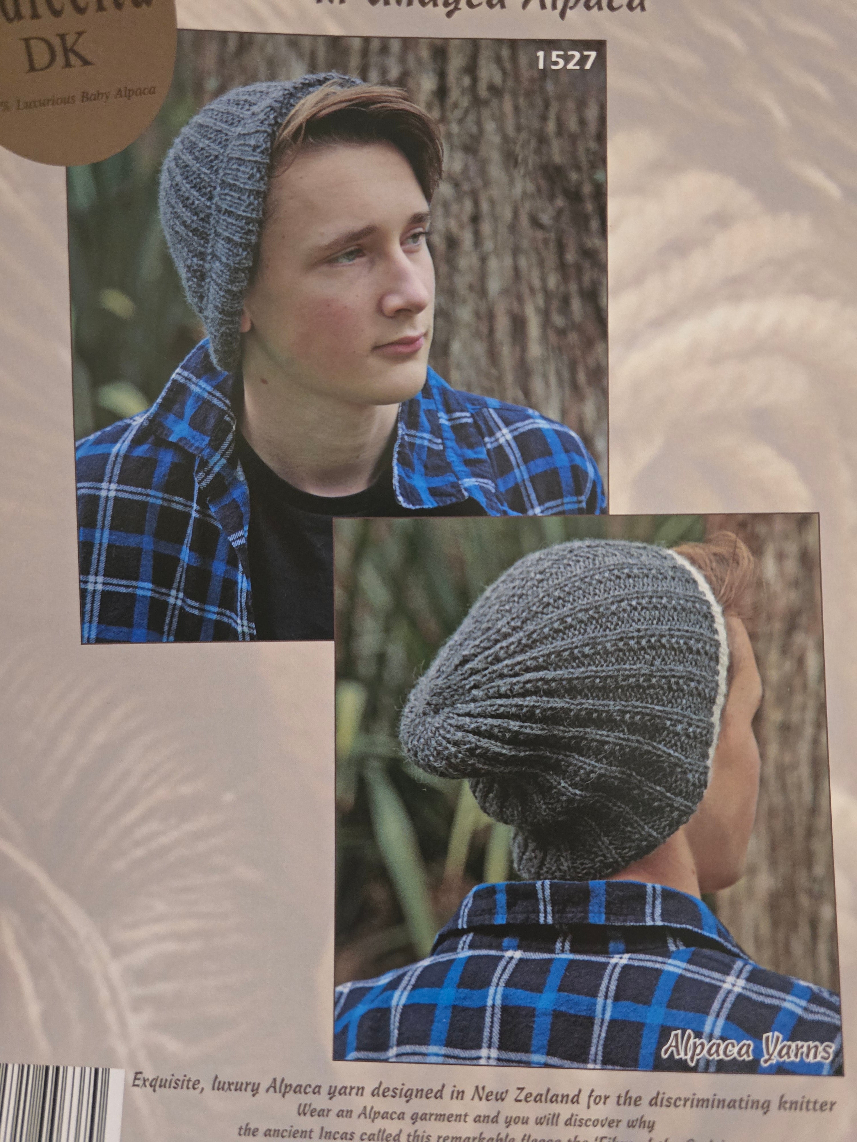 Alpaca Yarns Pattern - DK Men's Beanies 1527