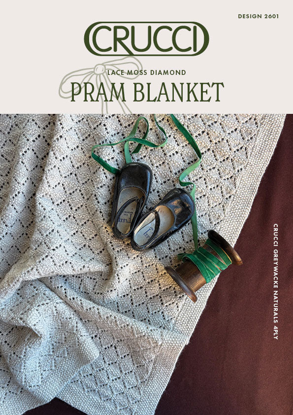 Crucci Pattern - Greywacke Pram Blanket 2601